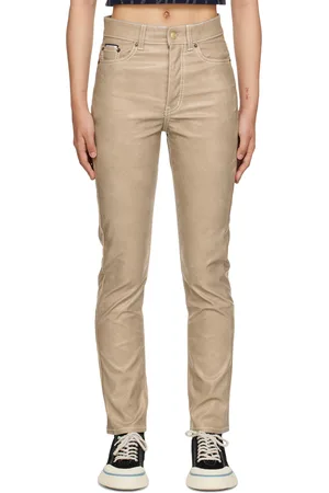 Eytys Taupe Solstice Faux-Leather Jeans