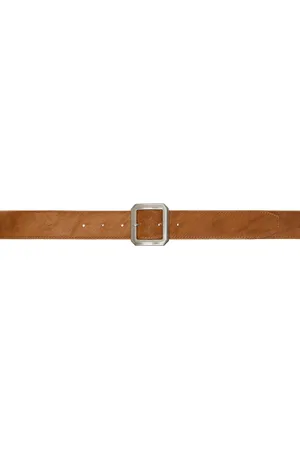 AFTER PRAY Tan Cow Hair Belt
