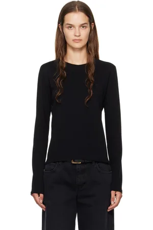 The Row Black Sherman Long Sleeve T-Shirt