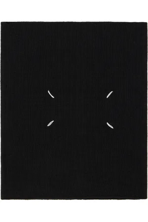 Maison Margiela Black Merino Wool Neck Warmer