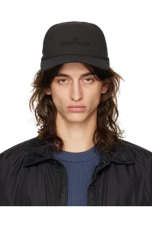 Stone Island Black Soft Shell 5 Panel Cap