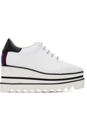 Stella McCartney White Sneak-Elyse Platform Sneakers