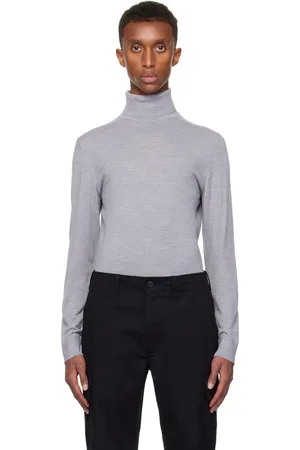 THEORY Gray Merino Wool Turtleneck