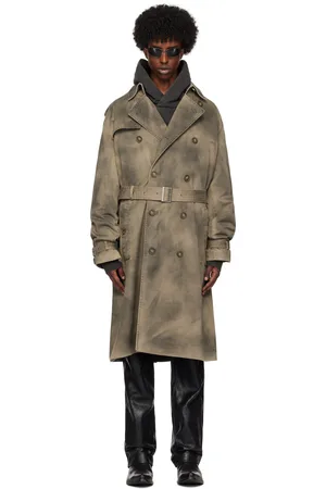 Guess Brown Washed Trench Coat