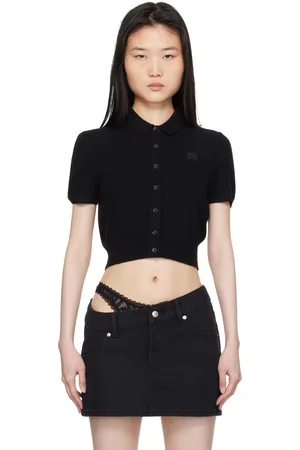Alexander Wang Logo Embroidered Polo Cardigan