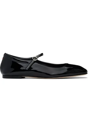 Aeyde Uma Leather Mary-Jane Ballerina Flats
