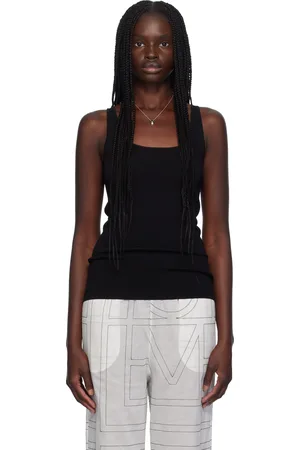 Totême Black Scoop Neck Tank Top