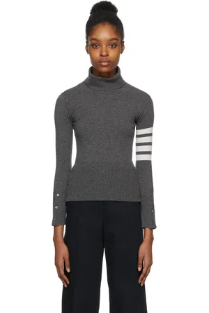 Thom Browne Grey Cashmere Classic Turtleneck