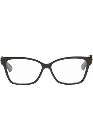 Gucci Black Lines Rectangular Acetate Glasses
