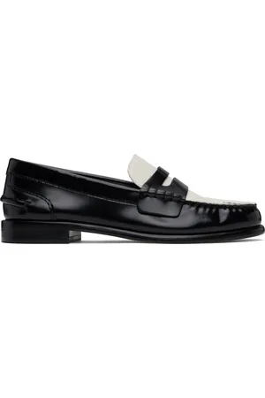 RAG&BONE Black & White Carter Leather Loafers