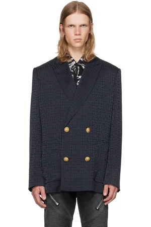 Balmain Navy PB Labyrinth Blazer
