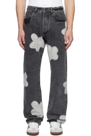 FORMA Black Bleached Flowers Jeans