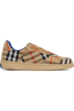 Burberry Tan Check Terrace Sneakers