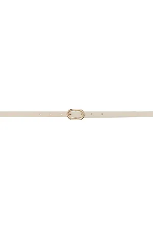 ANINE BING White Mini Signature Link Belt