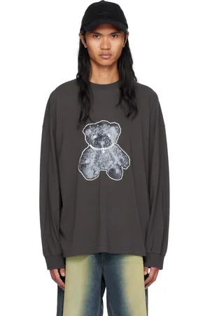 We11 Done Gray Necklace Teddy Long Sleeve T-Shirt