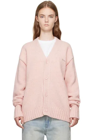 We11 Done Pink Chunky Cardigan