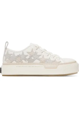AMIRI White & Beige Stars Court Low Sneakers