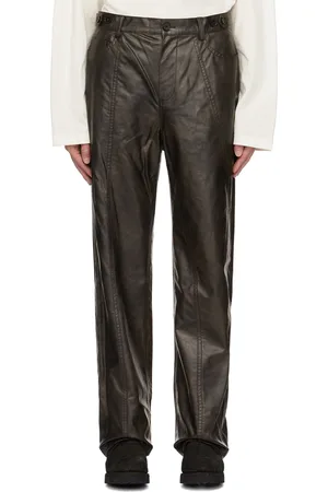 Feng Chen Wang Faux-Leather Trousers