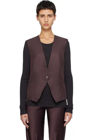 Silk Laundry Brown Slouch Vest
