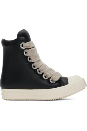 Rick Owens Black Porterville Jumbo Laced Padded Sneakers