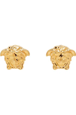 VERSACE Gold Medusa Stud Earrings