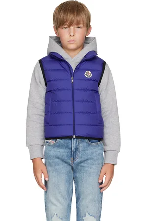 Moncler Big Kids Blue Contrin Down Vest