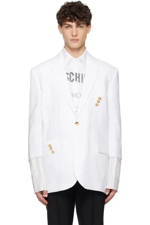 Moschino White Cuff Details Blazer