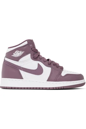Nike Kids Purple & White Air Jordan 1 High OG Big Kids Sneakers