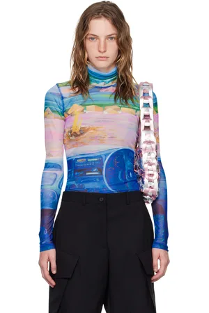 J.W.Anderson Blue Sheer Turtleneck