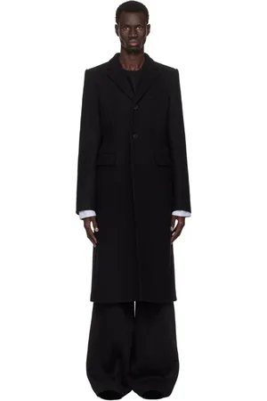 DRIES VAN NOTEN Black Wool Coat