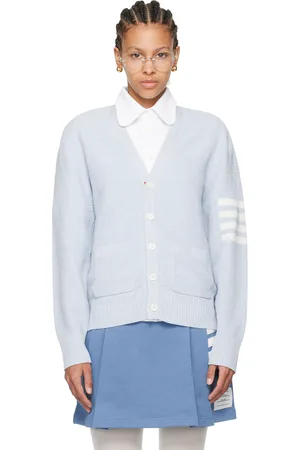 Thom Browne Blue 4-Bar Cardigan