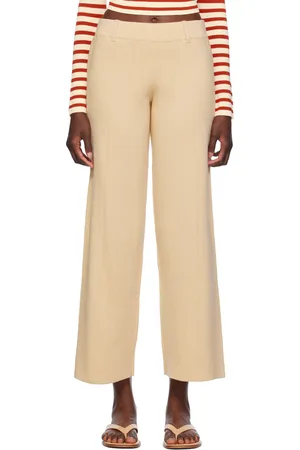 Staud Beige Jet Set Lounge Pants