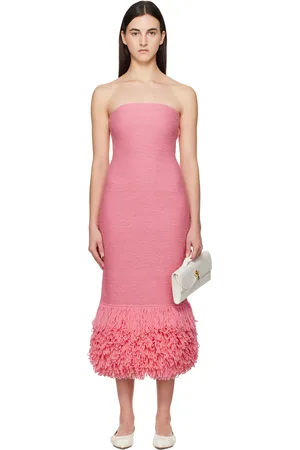 GABRIELA HEARST Pink Corus Midi Dress