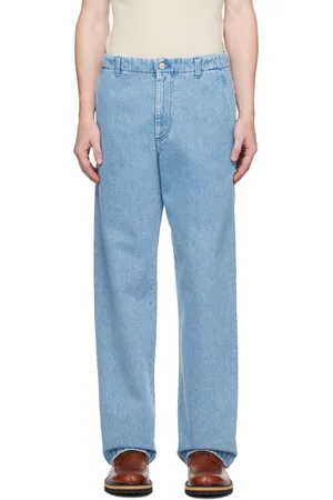 DRIES VAN NOTEN Blue Straight-Leg Jeans