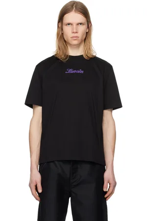 Lanvin Black Bouclette Script Logo T-Shirt