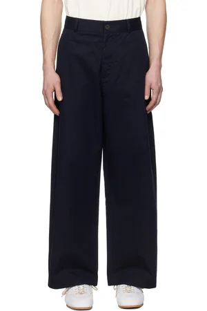 STUDIO NICHOLSON Navy Bosworth Trousers