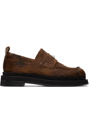 Simone Rocha Brown Heart Toe Platform Loafers
