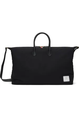 Thom Browne Black Polly Twill Duffle Bag