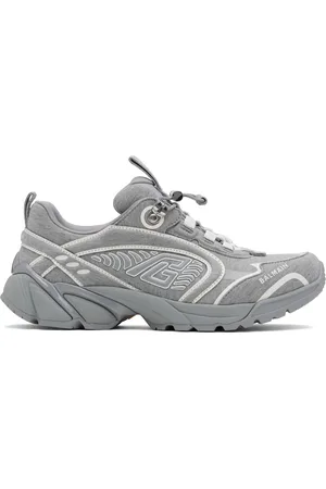 Balmain Gray Cosmic Dust Fleece Sneakers