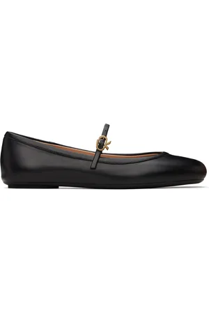 Gianvito Rossi Black Carla Ballerina Flats