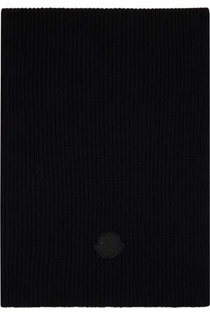 Moncler Black Logo Scarf