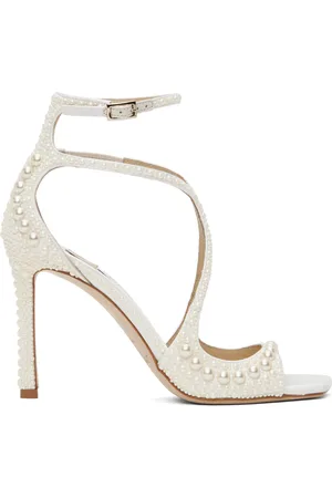 Jimmy Choo White Azia 95 Heeled Sandals