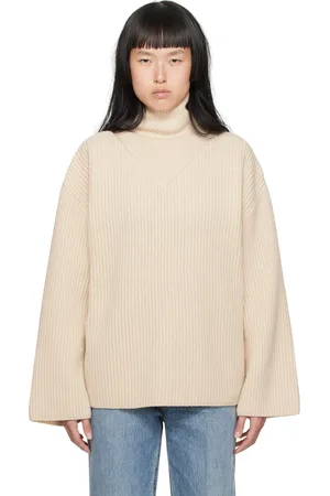 Totême Off-White Wrapped Turtleneck