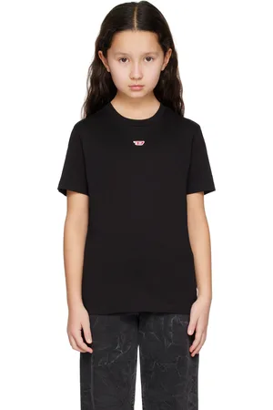 Diesel Kids Black Logo Patch T-shirt