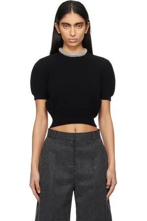 Alexander Wang Crystal Tubular Necklace T-shirt