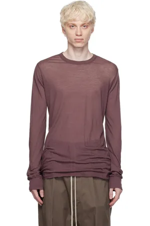 Rick Owens Purple Basic Long Sleeve T-Shirt