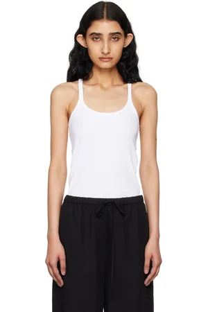 Totême White Scoop Neck Tank Top