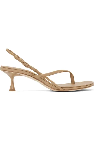 Studio Amelia Beige Wishbone 50 Heeled Sandals