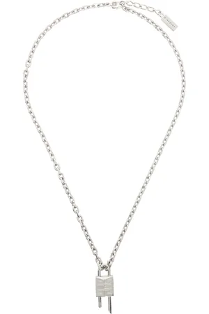 Givenchy Silver Mini Lock Necklace