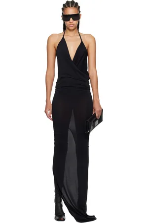Rick Owens Black Rose Maxi Dress